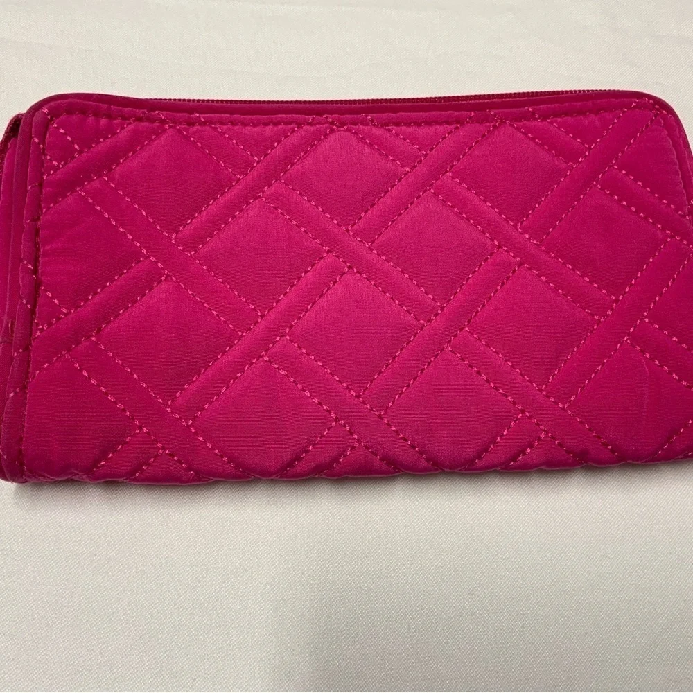 Vera Bradley Fuchsia Front Zip Wristlet